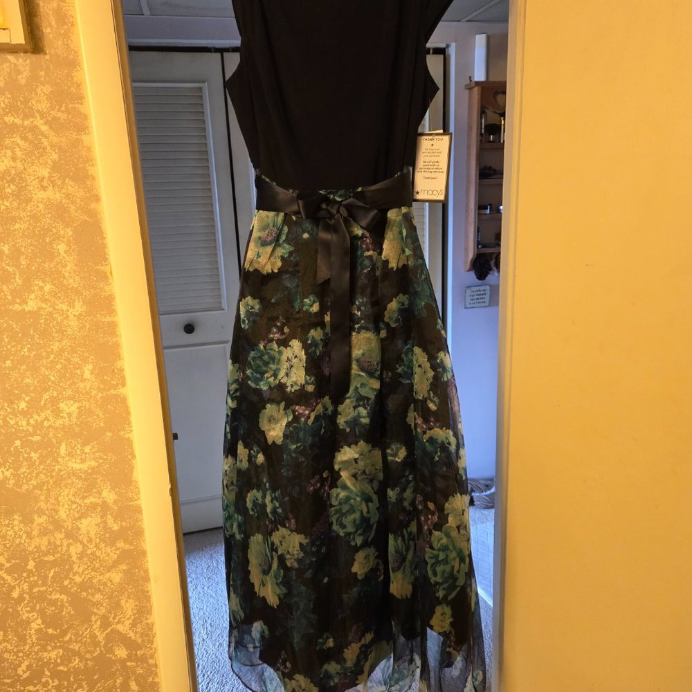 Fancy Dress NWT, 14W, Blues- Floral